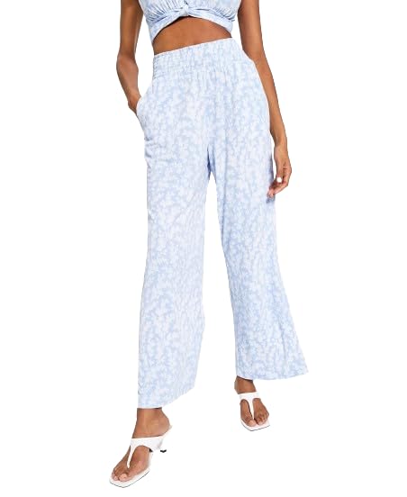 Bar III Petite Printed Wide Leg Pants