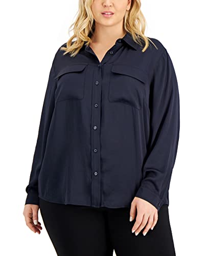 Alfani Plus Size Utility Blouse