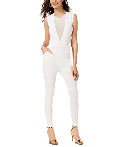 Material Girl Juniors Illusion Belted Jumpsuit
