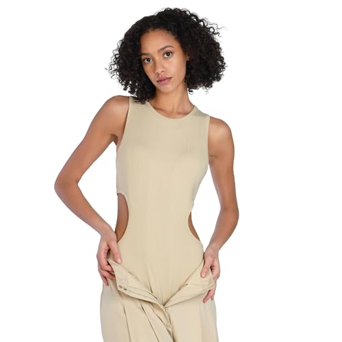 Bar III Nicole Williams English Cutout Ribbed Bodysuit
