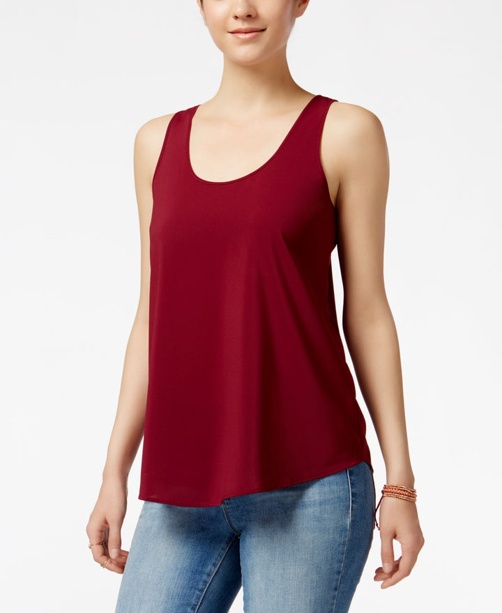 Hippie Rose Juniors' Woven Racerback Top