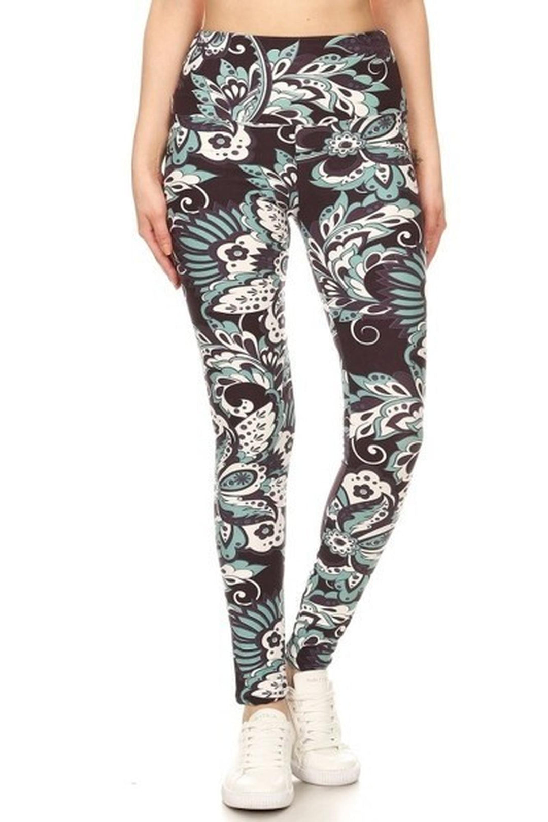 Buttery Smooth Midnight Minty Mandala High Waist Leggings