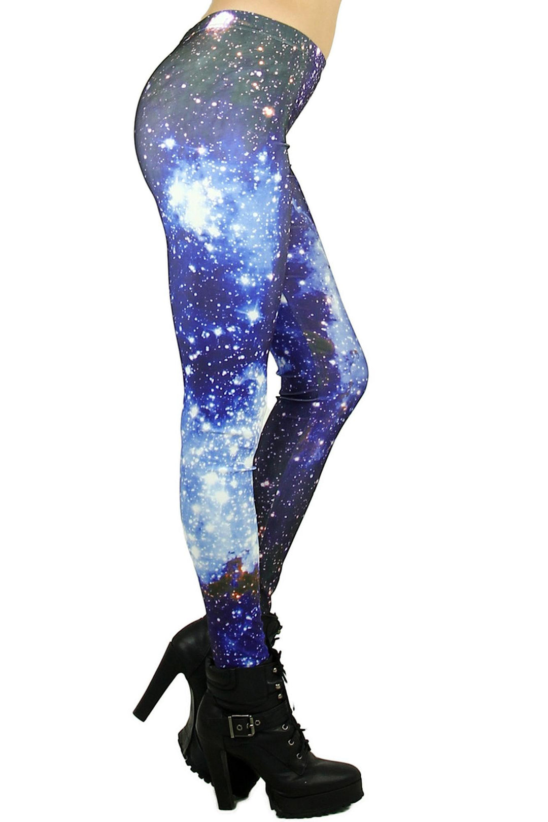 Premium Graphic Blue Galaxy Leggings X-Large
