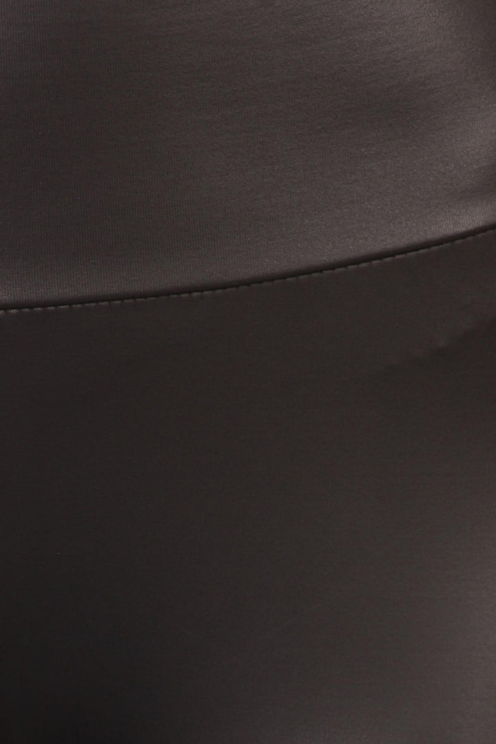 Matte High Waisted Faux Leather Leggings