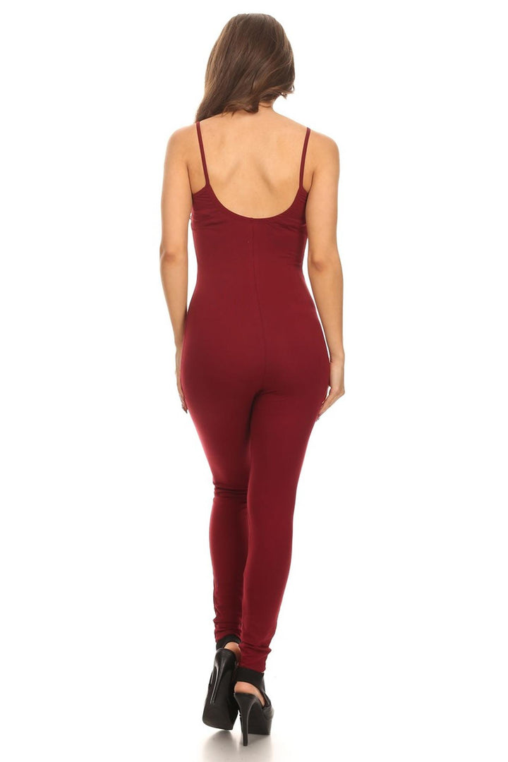 USA Basic Cotton Spaghetti Strap Jumpsuit