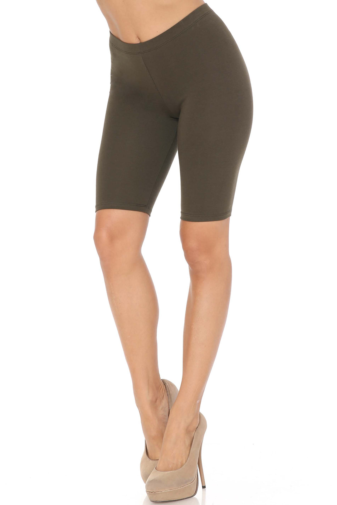 USA Basic Cotton Bermuda Thigh Shorts