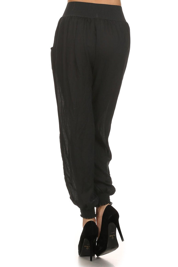 Easy Casual Belted Harem Loose Fit Leggings