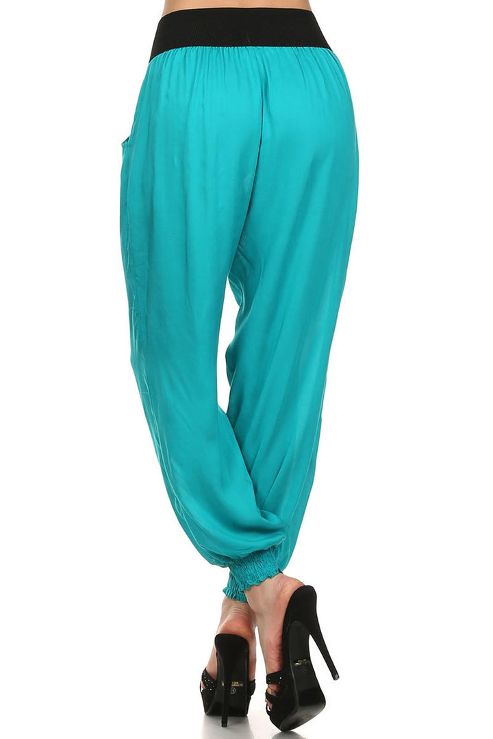 Easy Casual Belted Harem Loose Fit Leggings