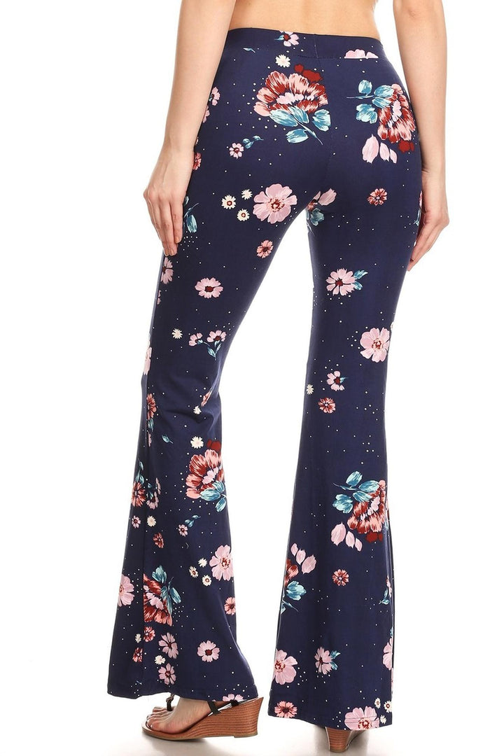 Buttery Soft Floral Escapade Bell Bottom Leggings