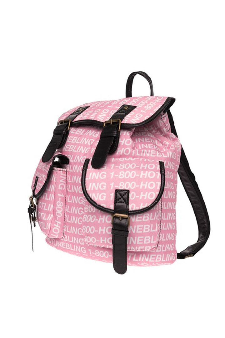 Hotline Bling Graphic Print Buckle Flap Backpack