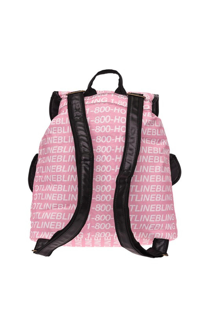 Hotline Bling Graphic Print Buckle Flap Backpack