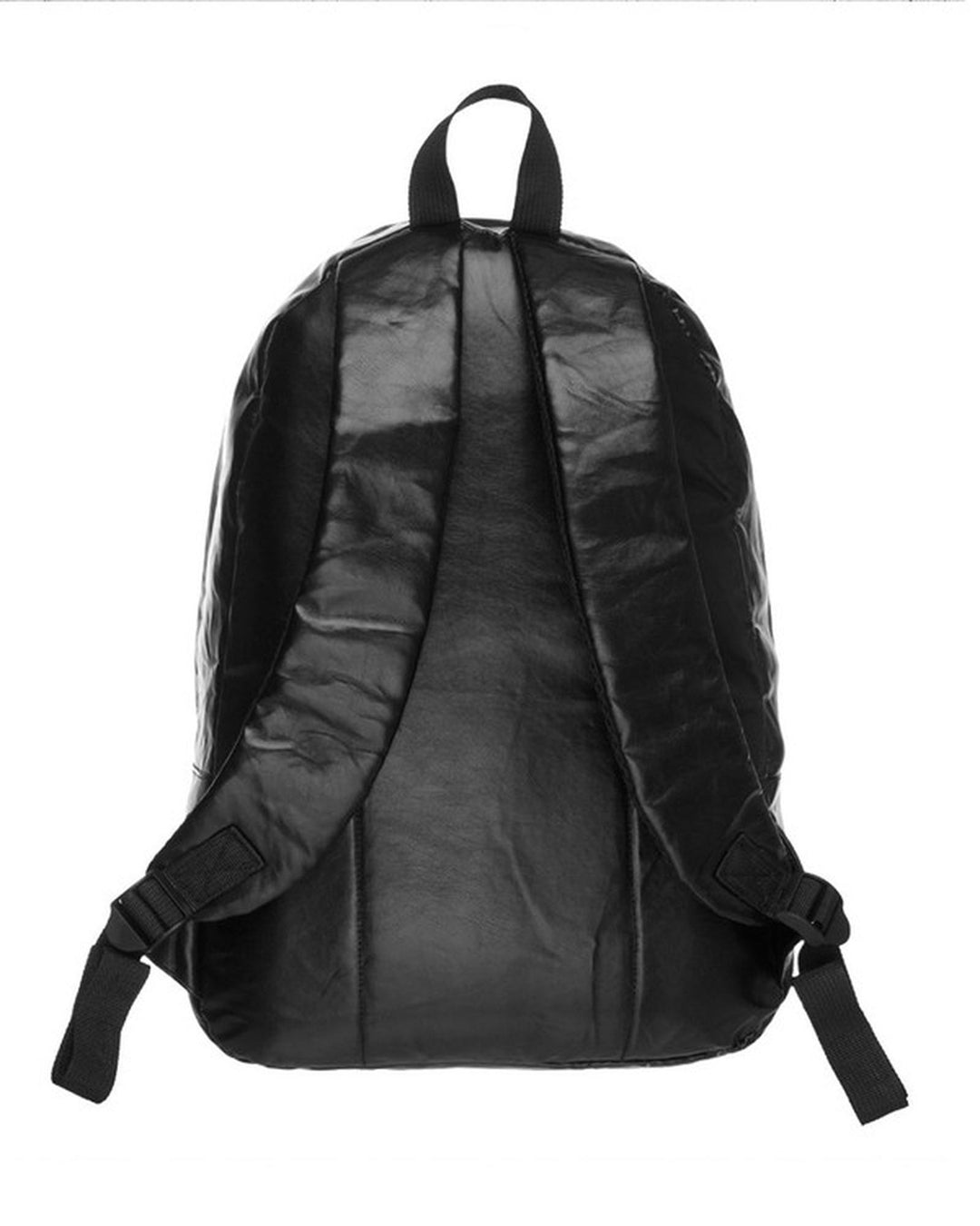 Black Faux Leather Backpack