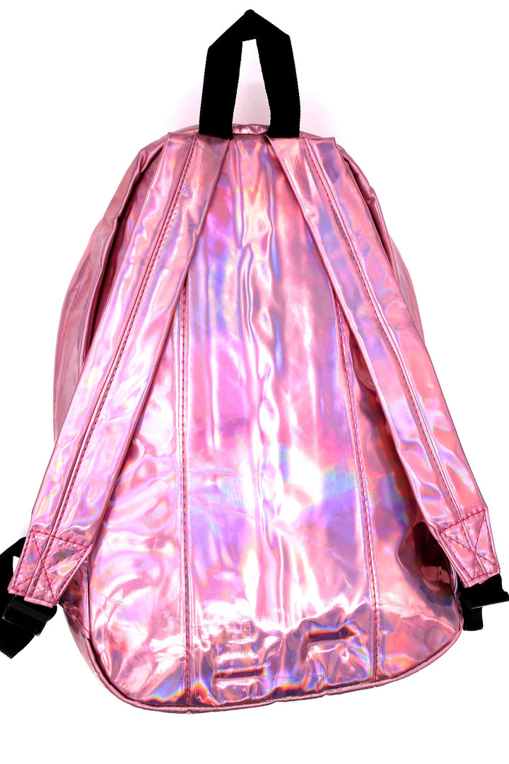 Shiny Pink Metallic Backpack