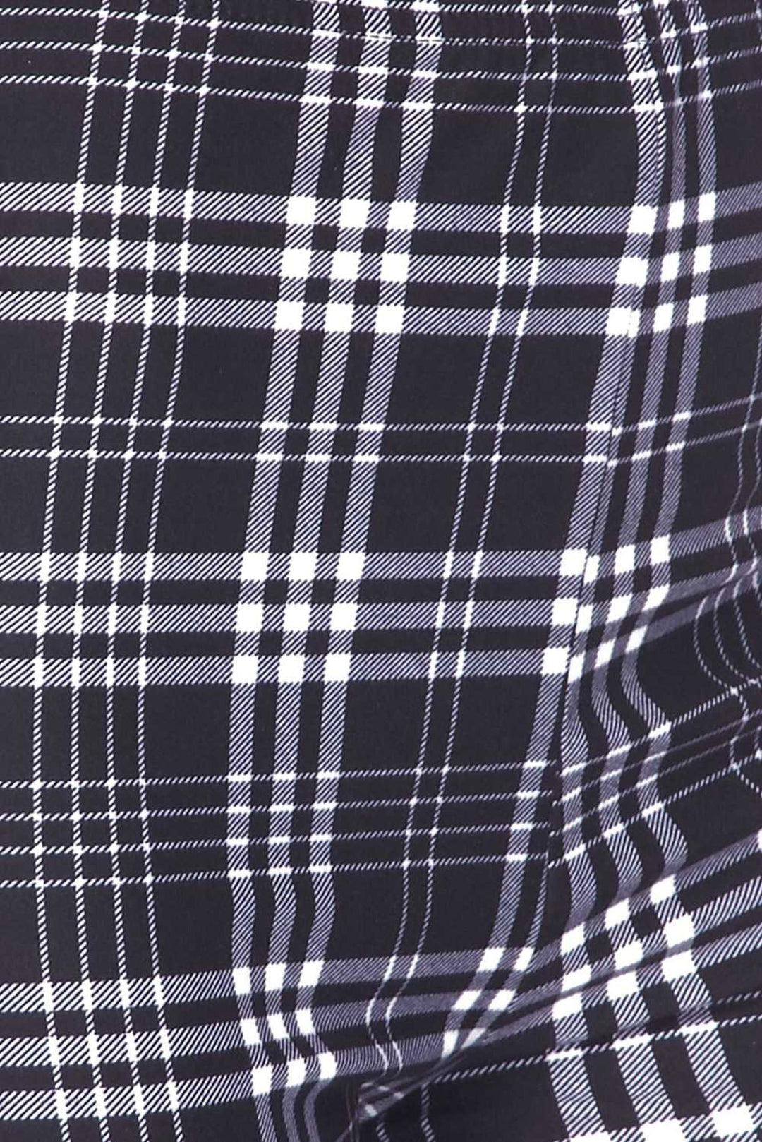 Buttery Smooth Traditional Black and White Plaid Bell Bottom Leggings