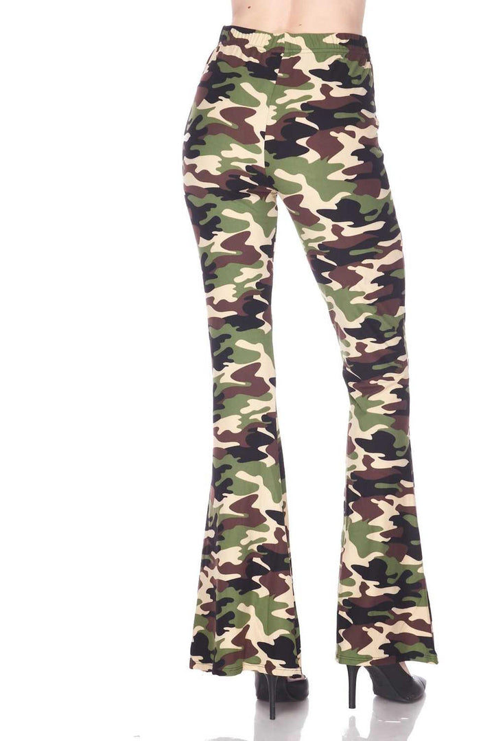 Buttery Soft Active Duty Camouflage Bell Bottom Leggings
