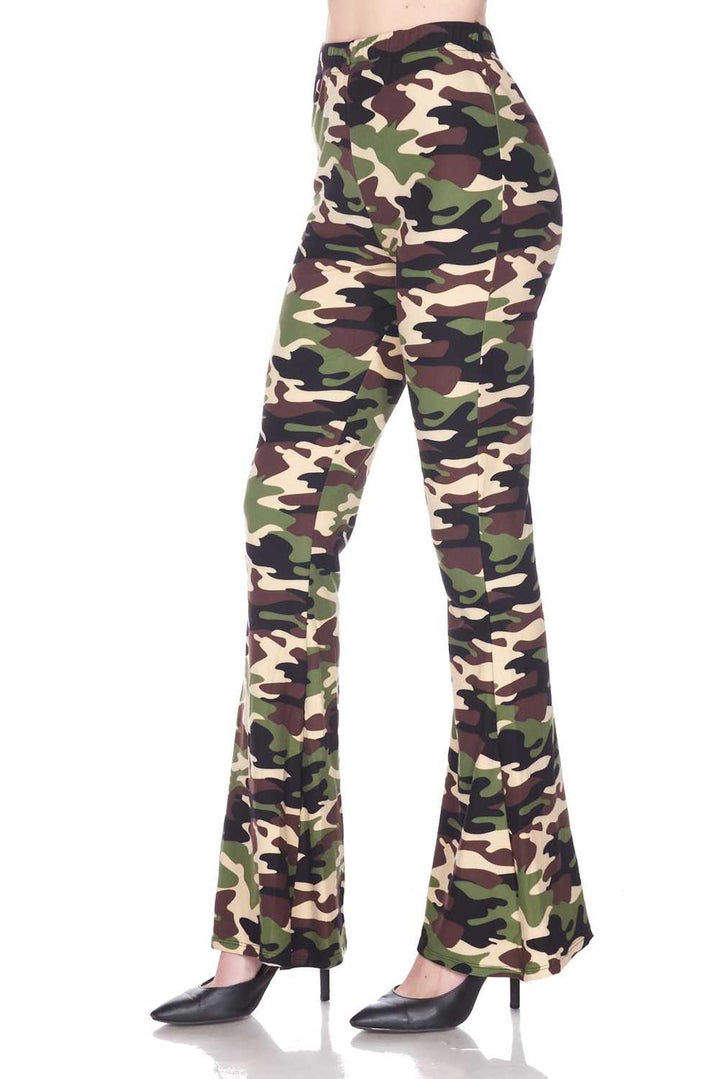 Buttery Soft Active Duty Camouflage Bell Bottom Leggings