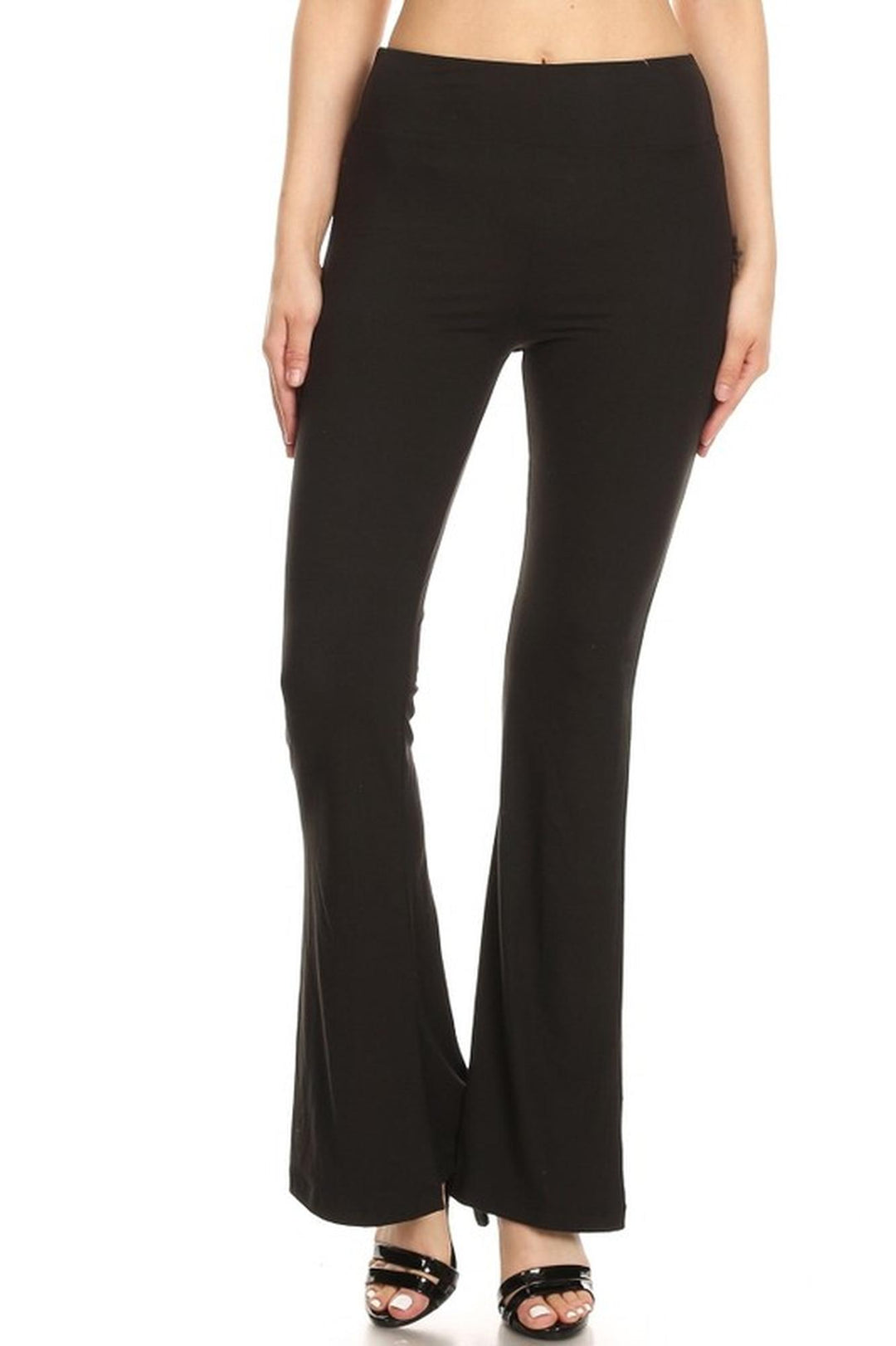 Buttery Soft High Waist Basic Solid Bell Bottom Leggings