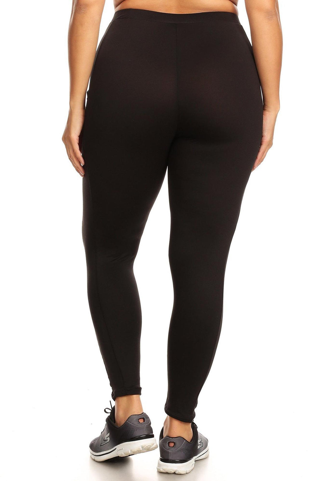 Buttery Smooth Sport Basic Plus Size Leggings with Side Pockets