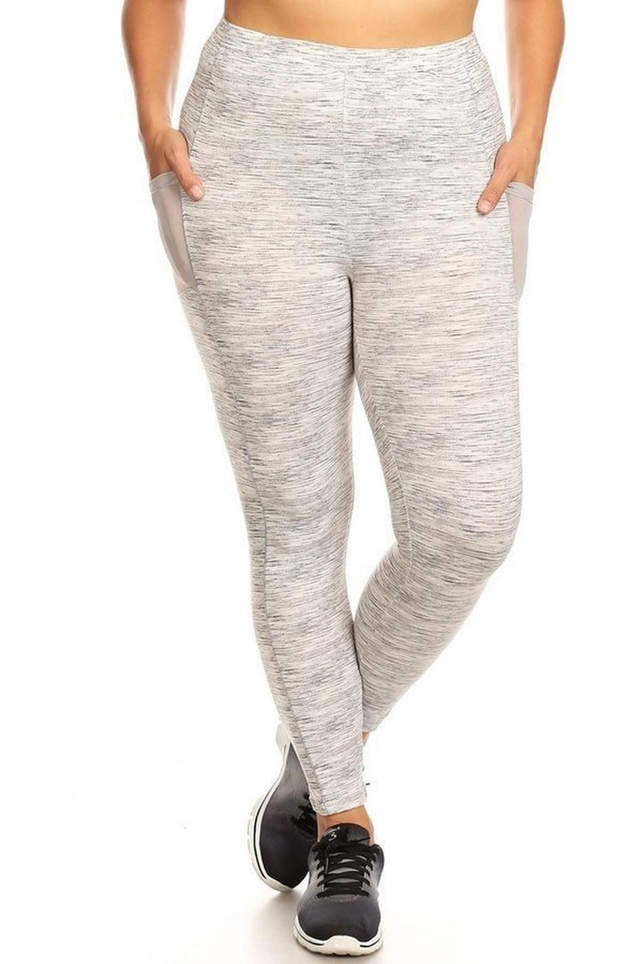 Buttery Smooth Sport Basic Plus Size Leggings with Side Pockets