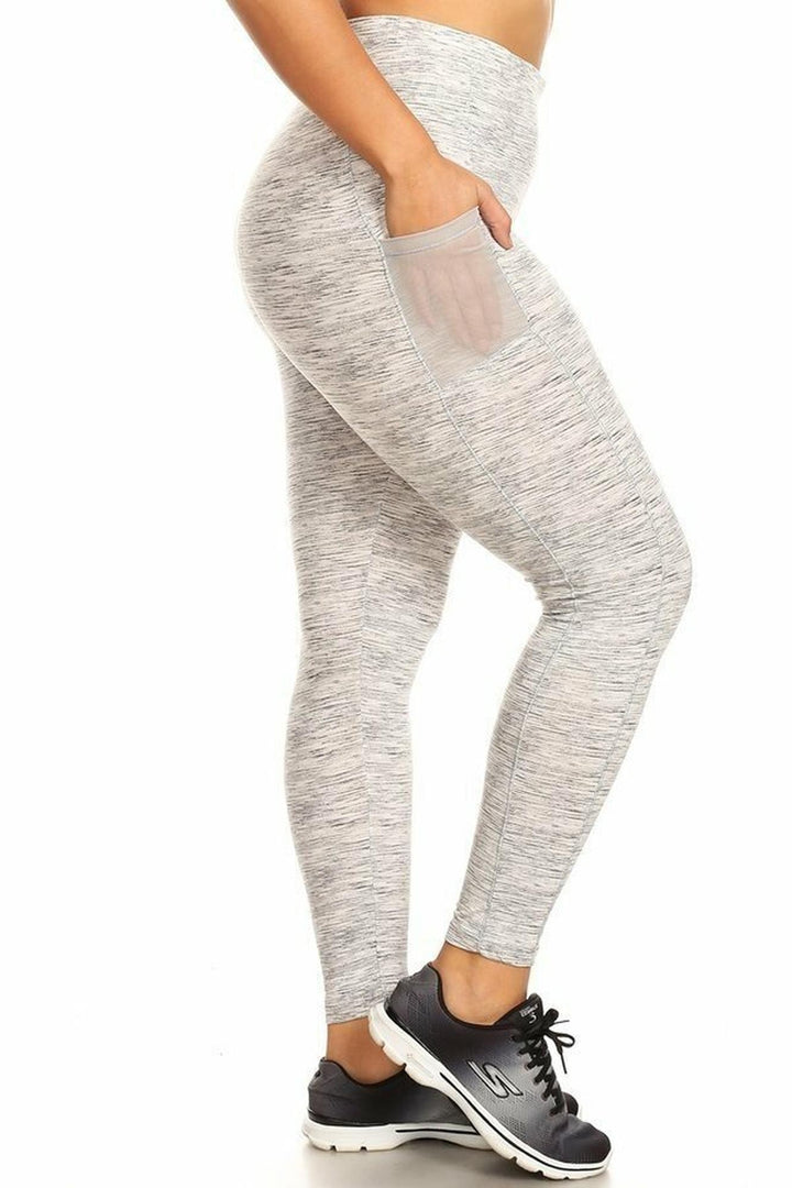 Buttery Smooth Sport Basic Plus Size Leggings with Side Pockets