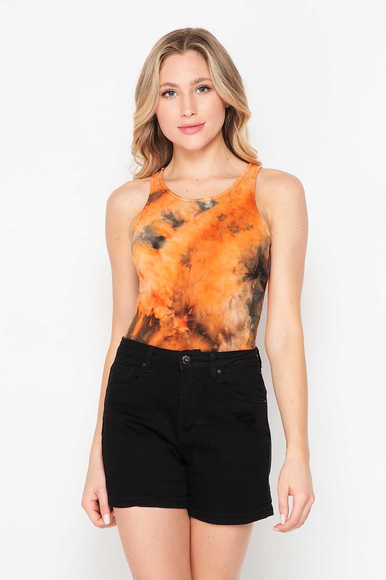 Buttery Soft Orange Tie Dye Bodysuit