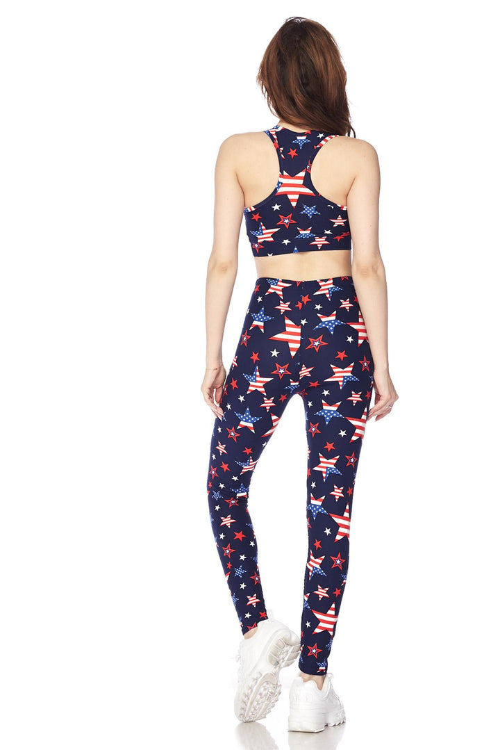 Buttery Soft USA Stars Bra Top