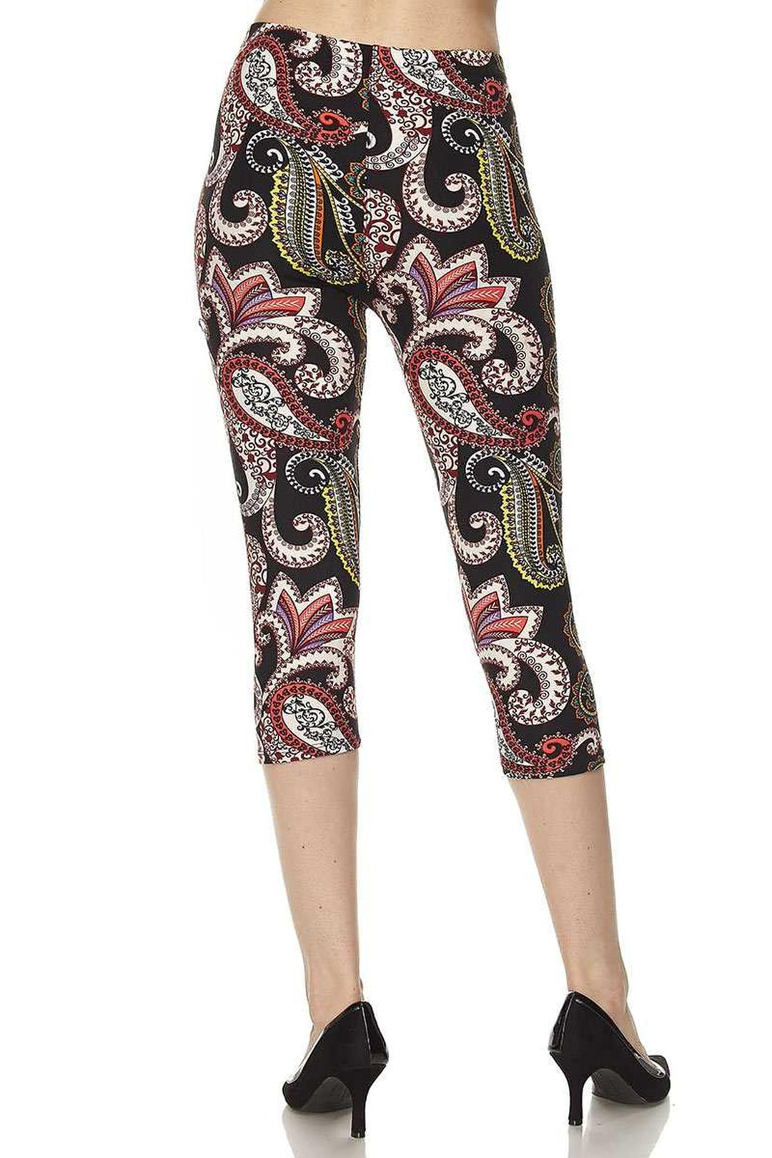 Buttery Smooth Raspberry Paisley Capris
