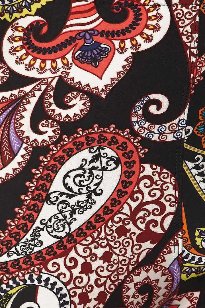 Buttery Smooth Raspberry Paisley Capris