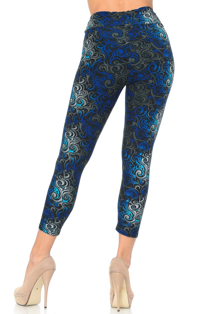 Buttery Smooth Tangled Swirl High Waisted Capri - EEVEE