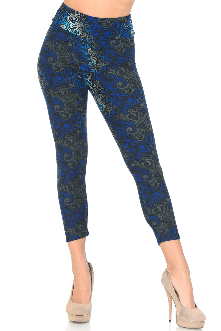 Buttery Smooth Tangled Swirl High Waisted Capri - EEVEE