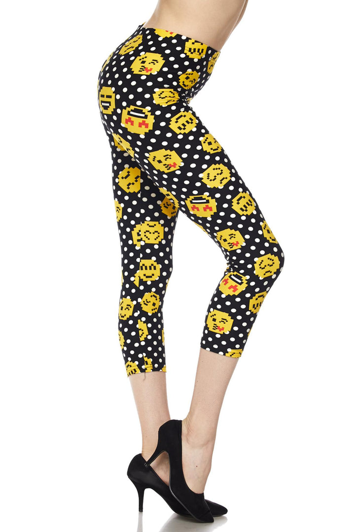 Buttery Smooth Retro Pixel Arcade Emoji Capris
