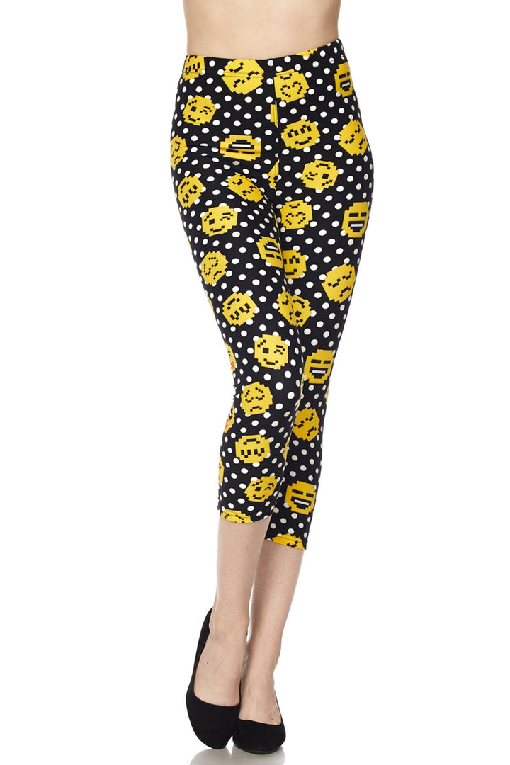 Buttery Smooth Retro Pixel Arcade Emoji Capris