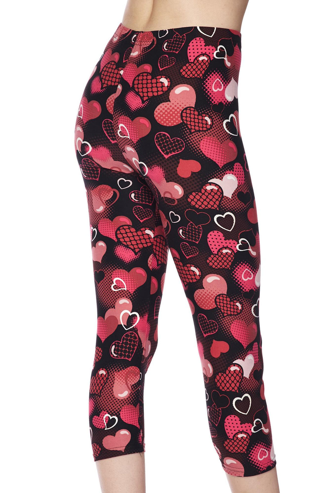 Buttery Smooth Cute Cartoon Hearts Capris