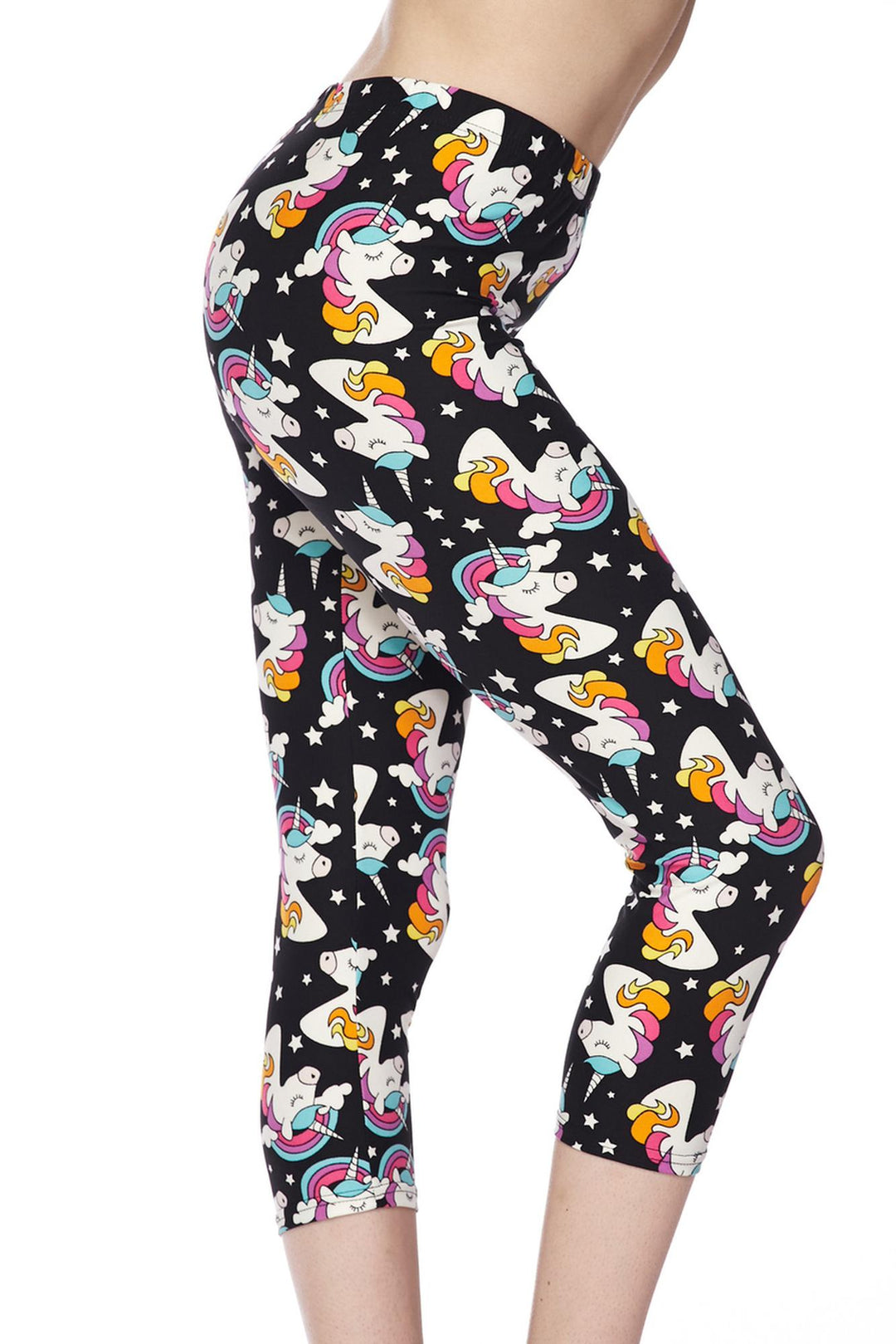 Buttery Soft Dreaming Unicorns Plus Size Capris