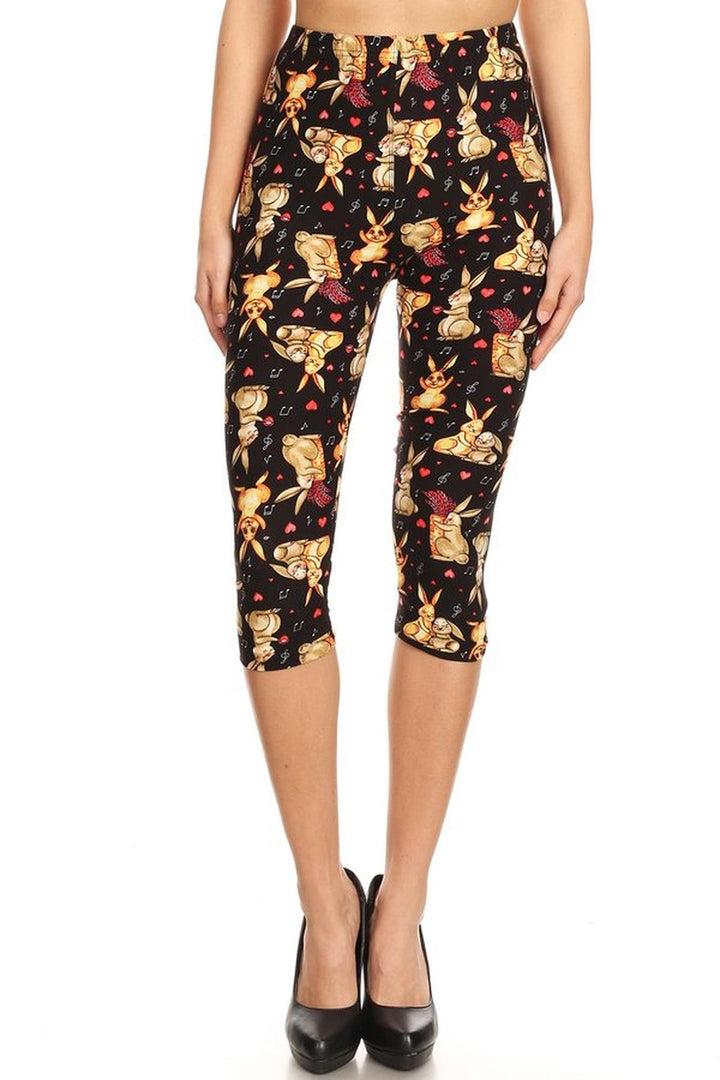 Buttery Soft Bunny Rabbit Plus Size Capris