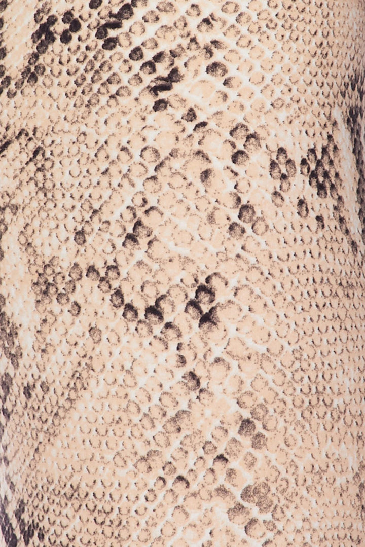 Buttery Smooth Cream Snakeskin Plus Size Capris