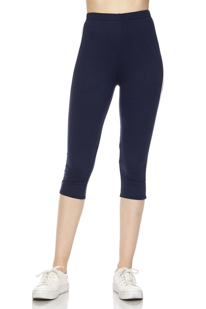 Buttery Smooth Sport Stripe Basic Capris