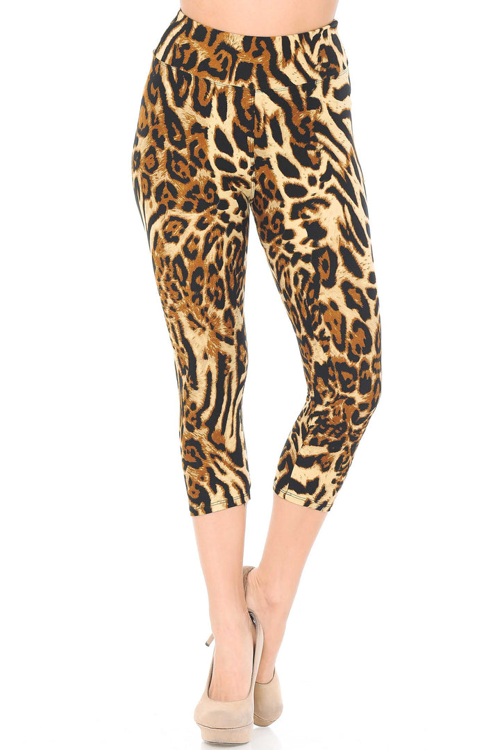 Buttery Smooth Predator Leopard High Waisted Capris - 3 Inches