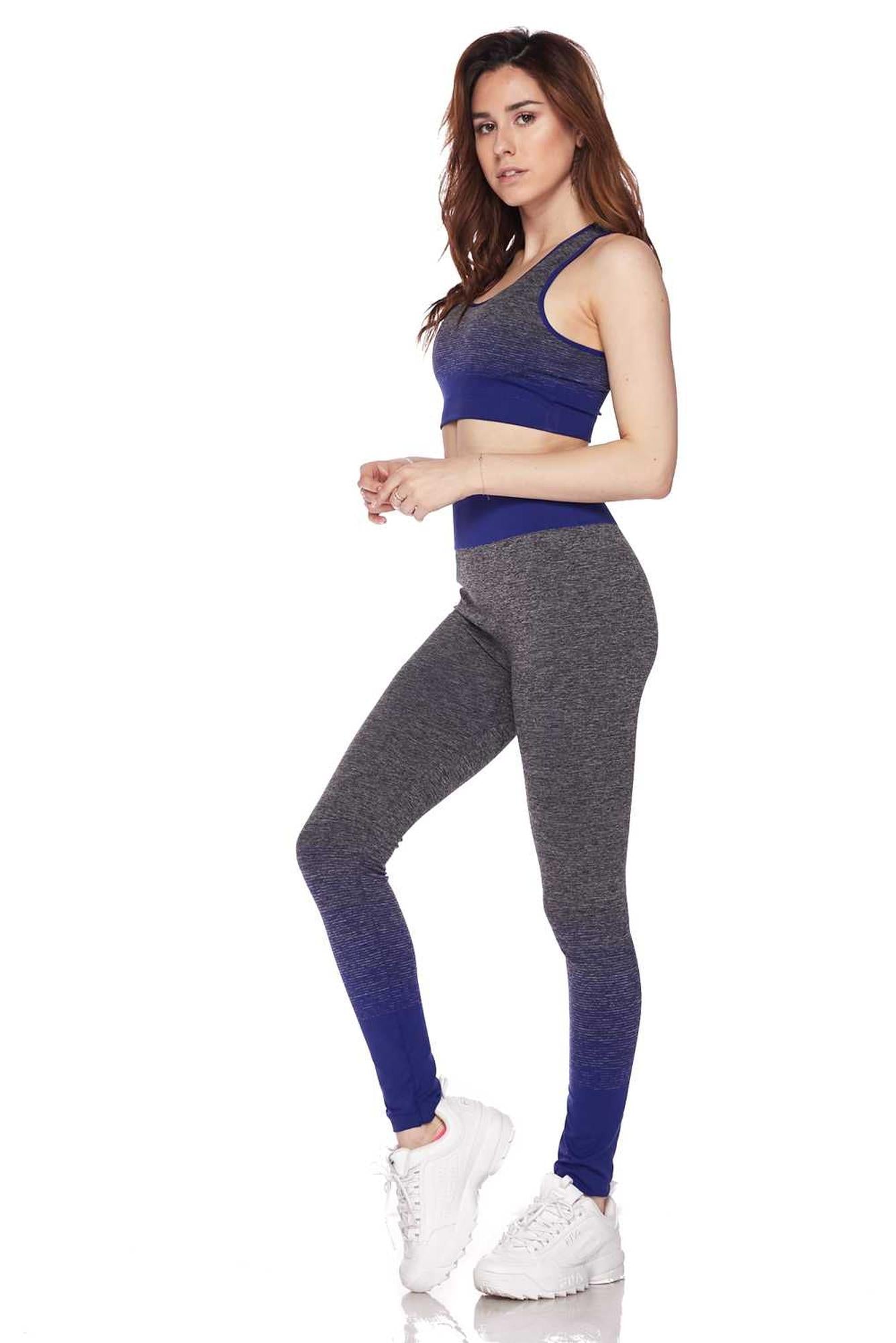 Premium 2 Color Ombre Sport Bra and Legging Set