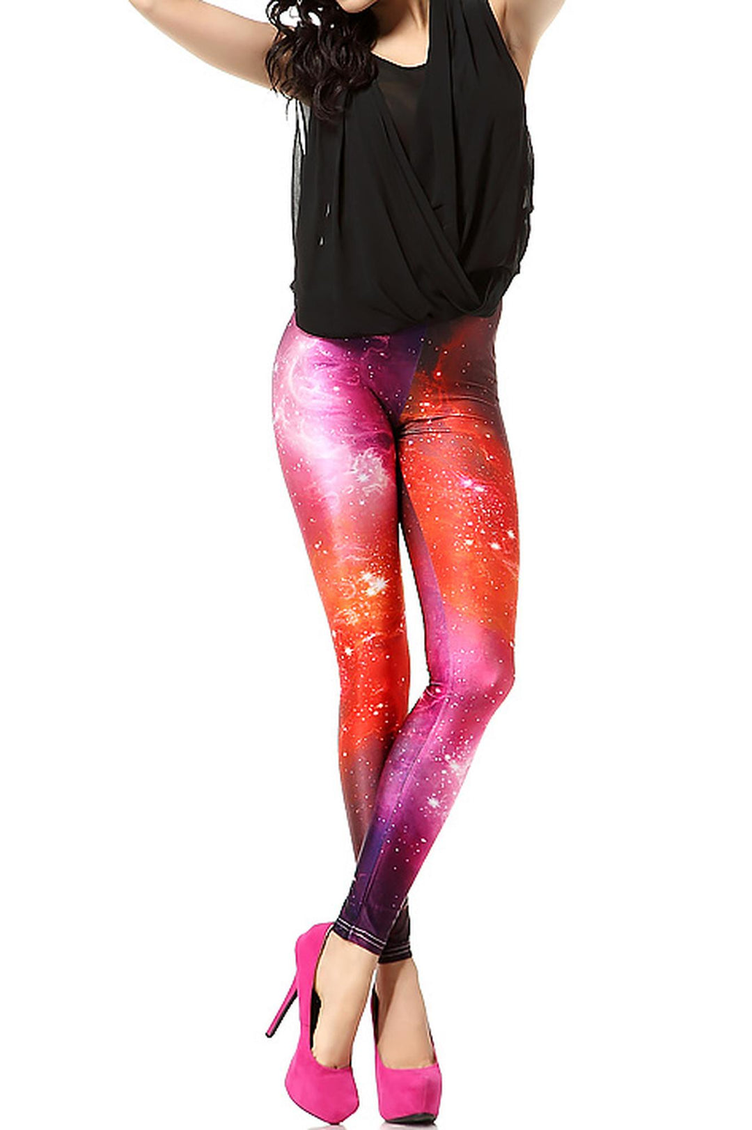 Premium Graphic Color Blast Galaxy Leggings