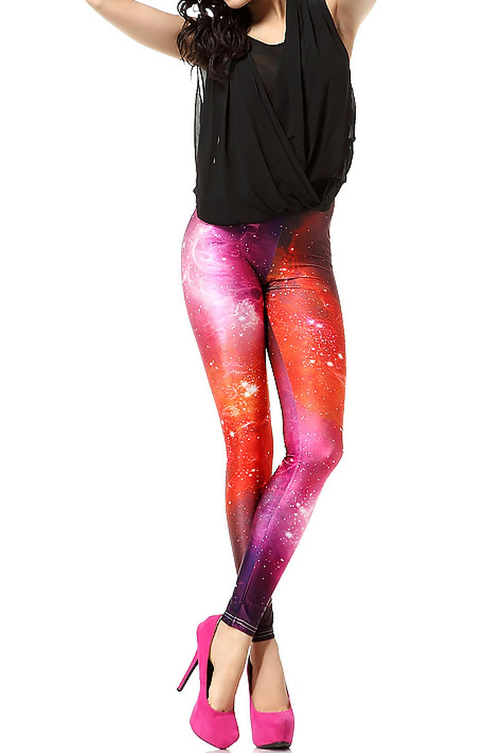 Premium Graphic Color Blast Galaxy Leggings