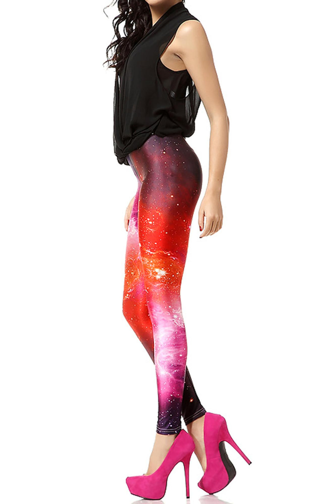 Premium Graphic Color Blast Galaxy Leggings