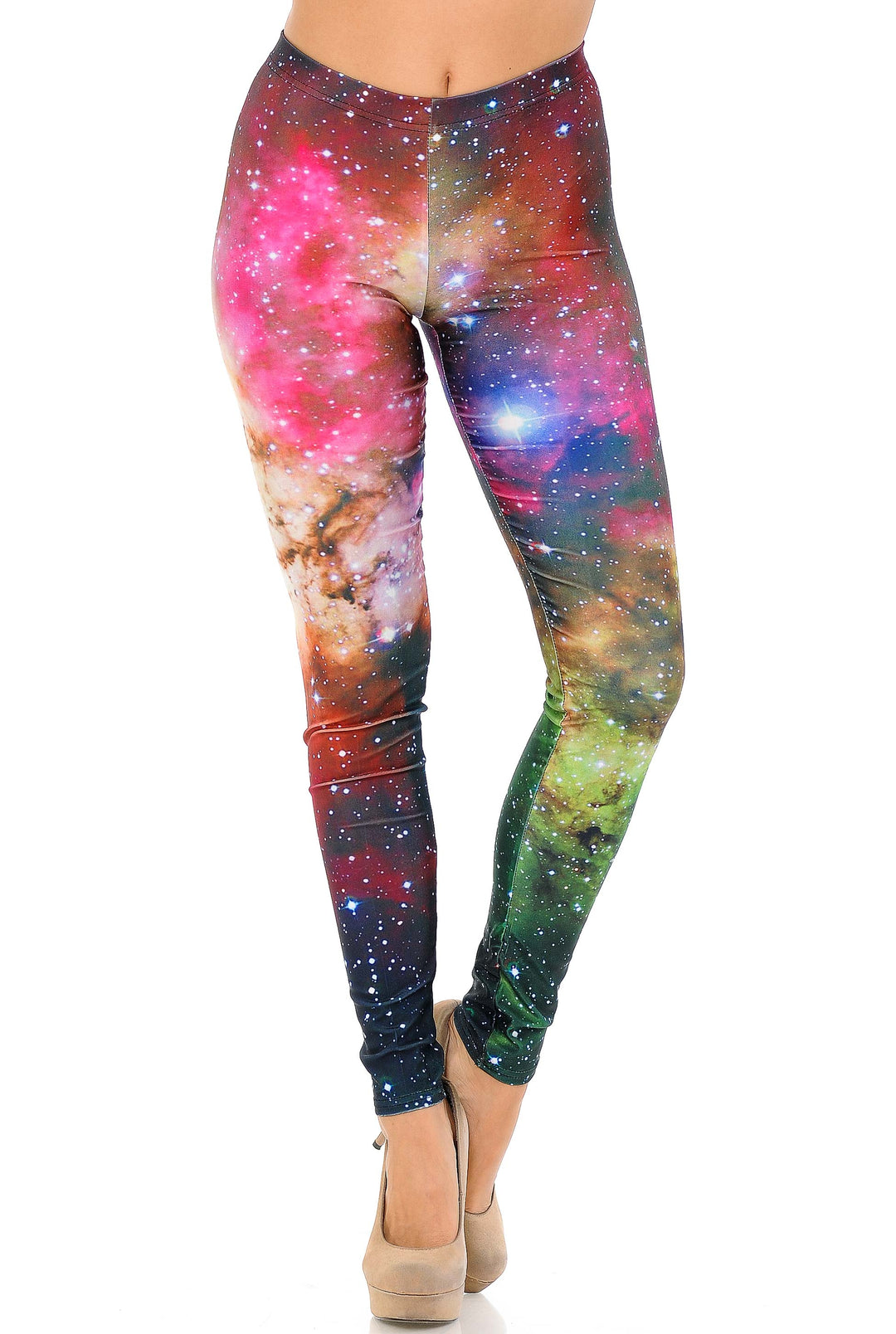 Graphic Print Lucid Nebula Galaxy Leggings