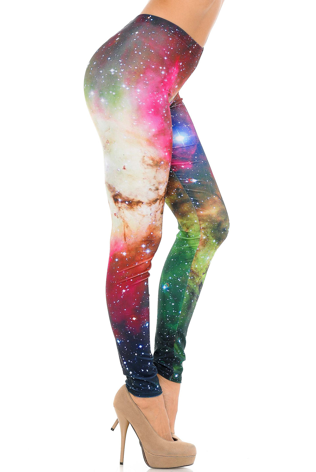 Graphic Print Lucid Nebula Galaxy Leggings