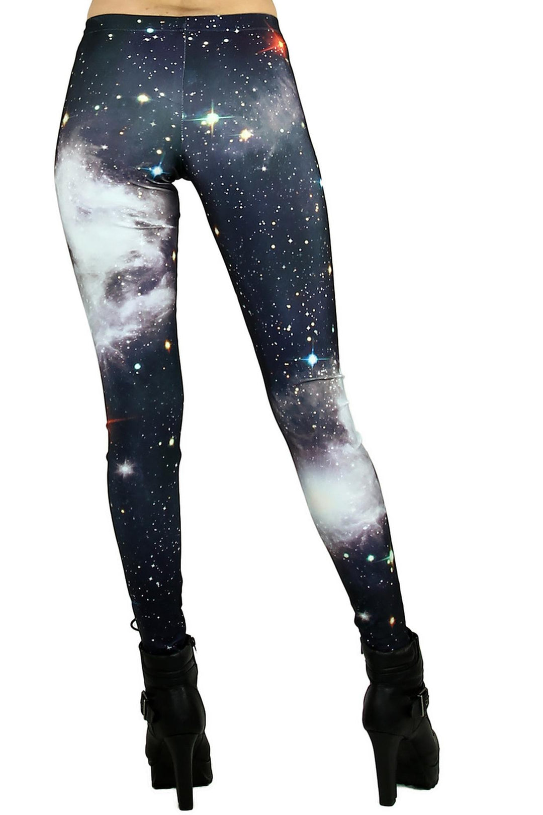 Premium Graphic Black Galaxy Leggings