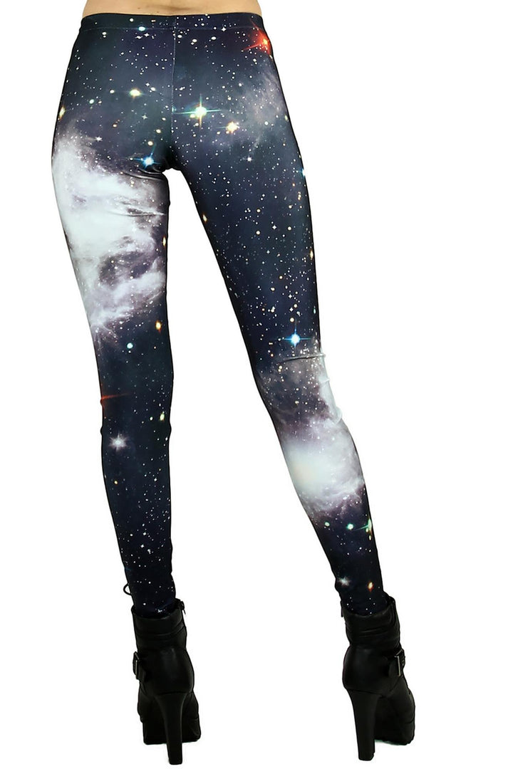 Premium Graphic Black Galaxy Leggings