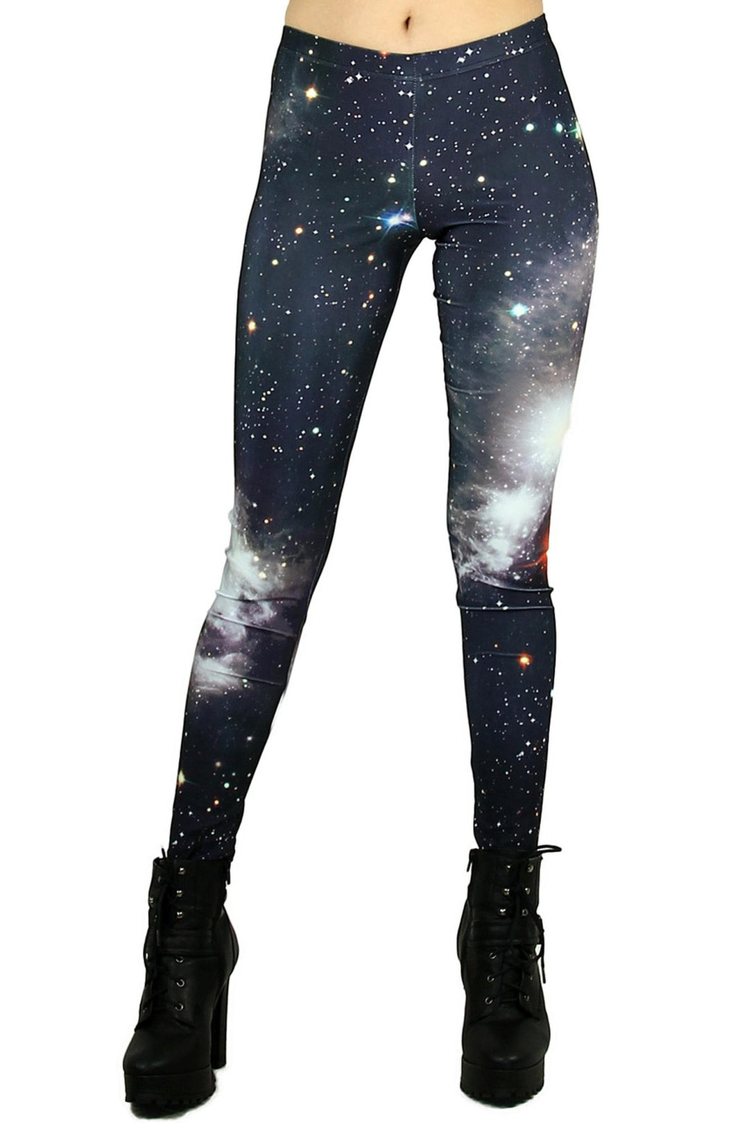 Premium Graphic Black Galaxy Leggings