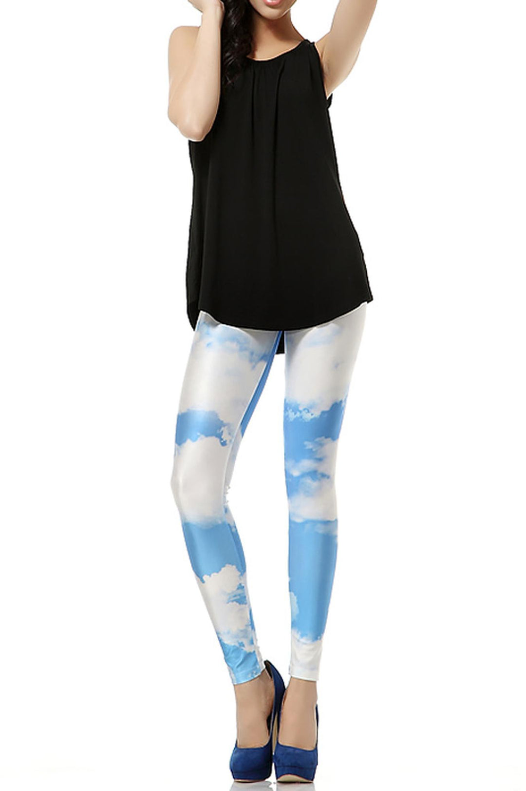 Premium Graphic Blue Skies Leggings