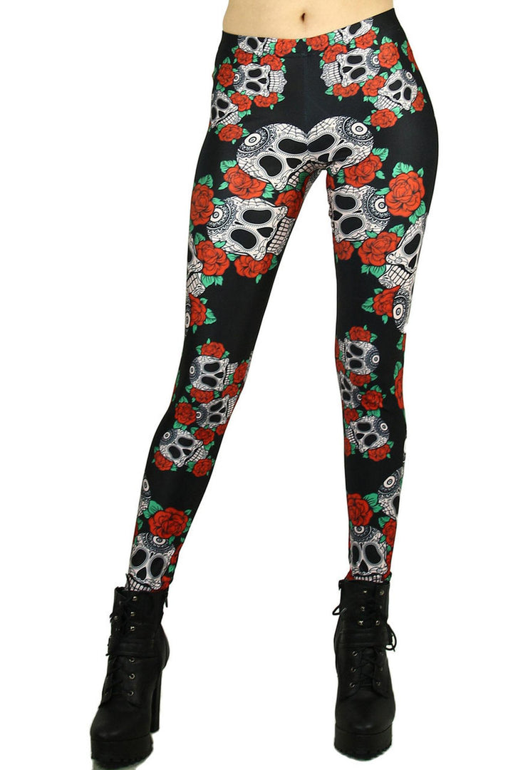 Premium Graphic Skull Leggings