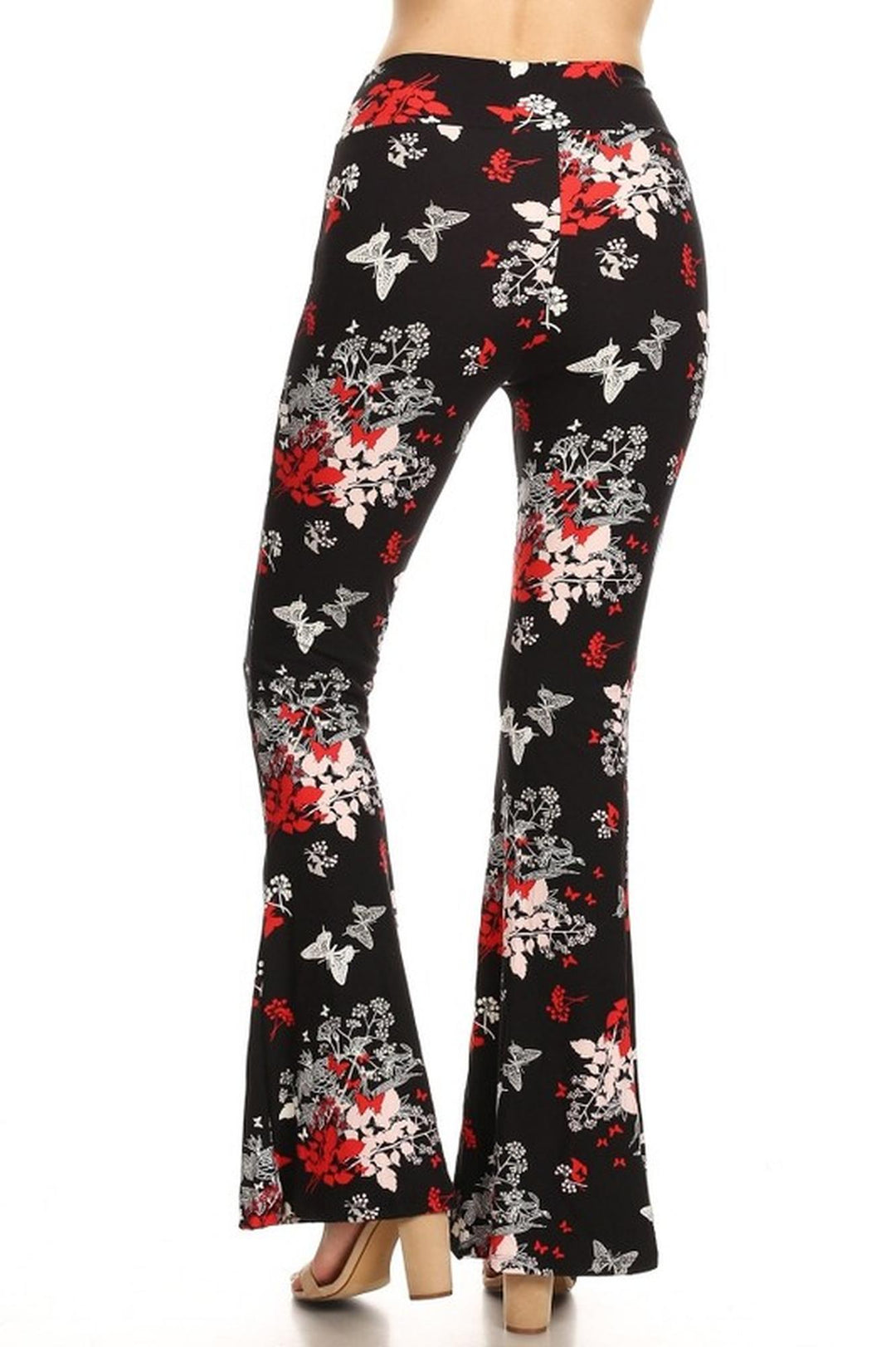 Buttery Soft Butterfly Bloom Bell Bottom Leggings
